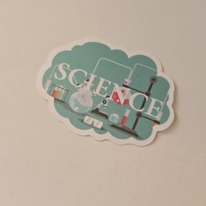 10/$10 Science Themed Sticker - Teal and White